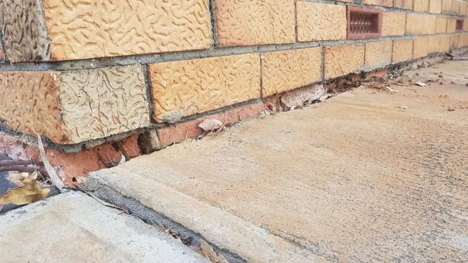 Exterior brickwork inspected during a building inspection