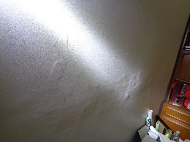 Interior wall checked during a building inspection