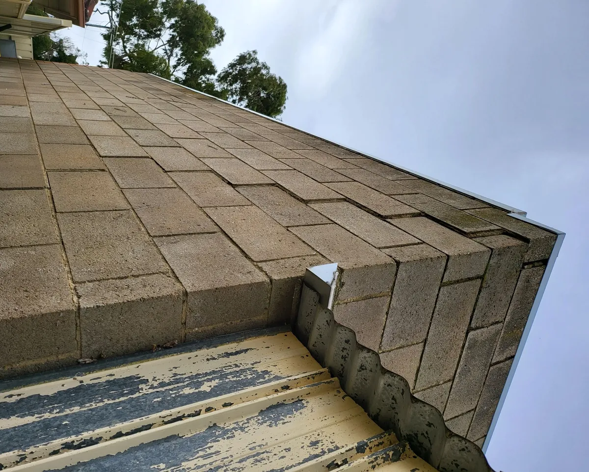 External wall showing substantial differential movement, a structural defect found during a building inspection
